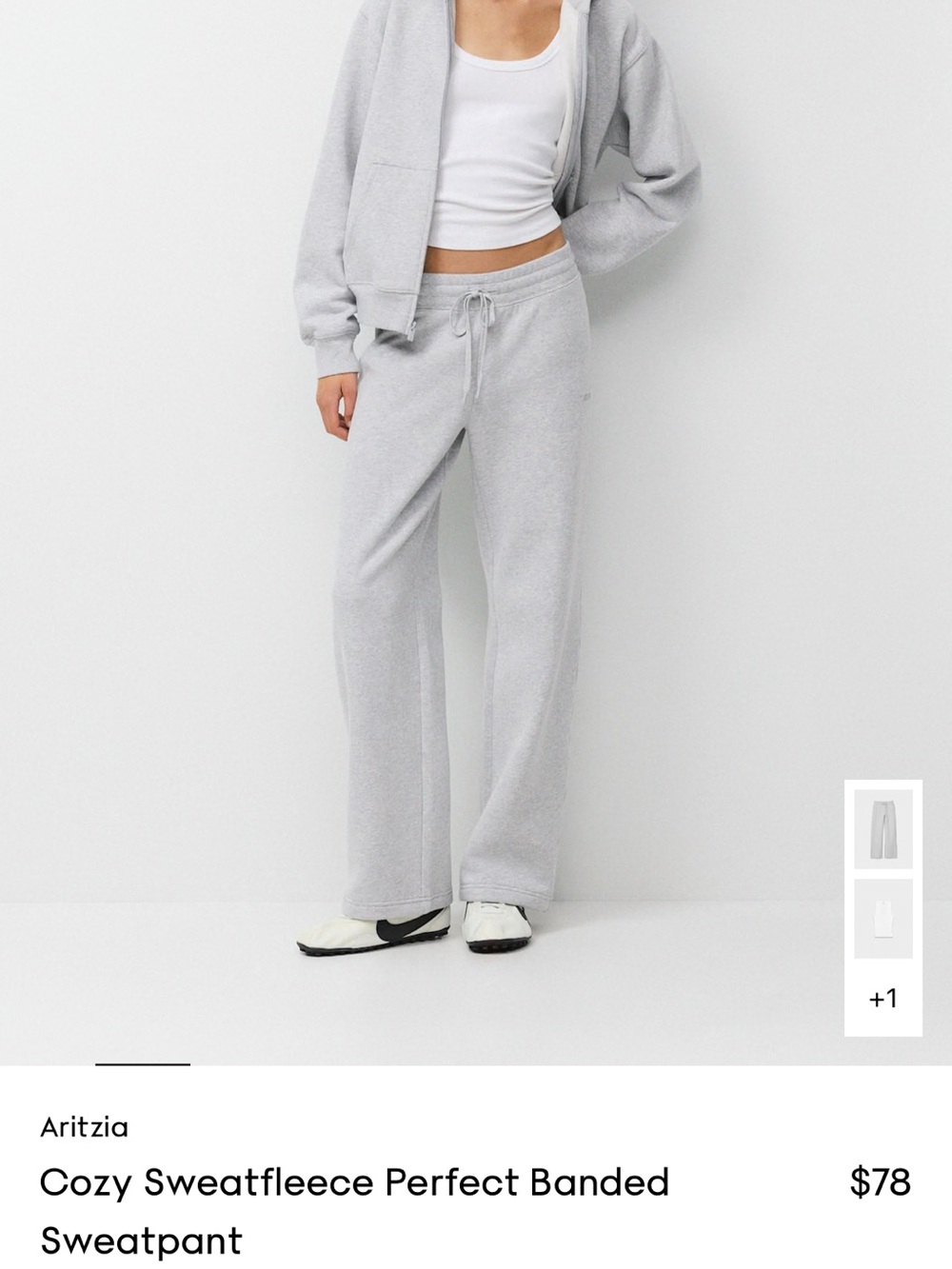 Aritzia Cozy Sweatfleece Perfect Banded Sweatpant